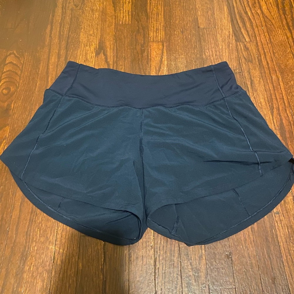 Navy Lululemon “Speed Up” Shorts